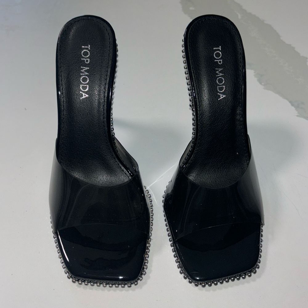 GUC Top Moda Mule Heels 6 Black